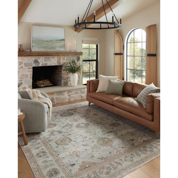 Magnolia Home By Joanna Gaines X Loloi Millie Sky / Gold Area Rug
